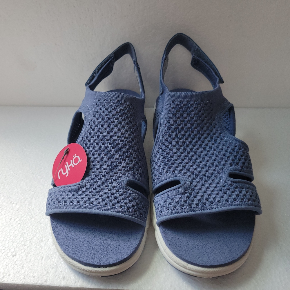 Womens 7 Medium Ryka Blue Open-Toe Sandals